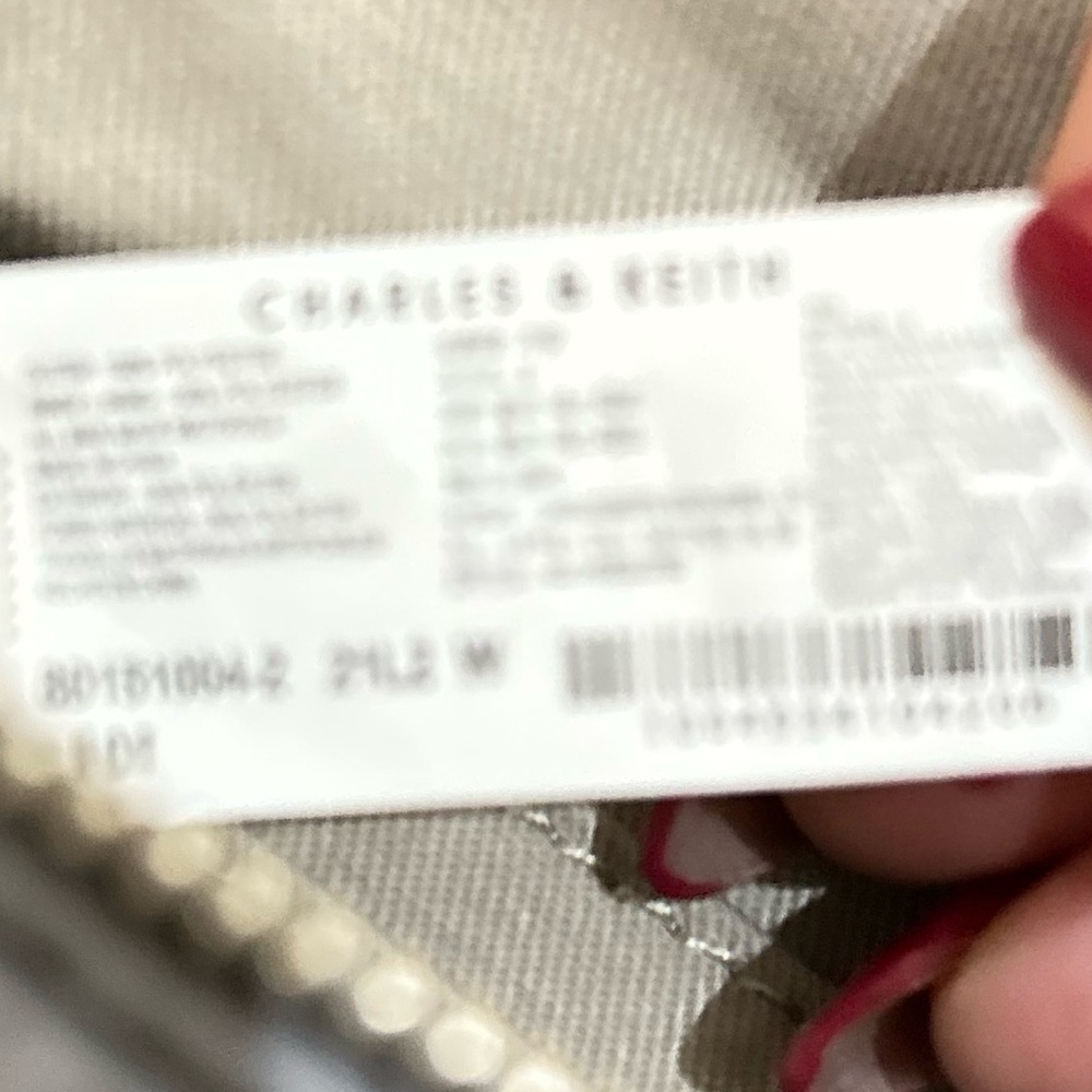 Nwot Charles & Keith Silver & light gray Crossbody Bag chain & leather straps - Picture 12 of 16